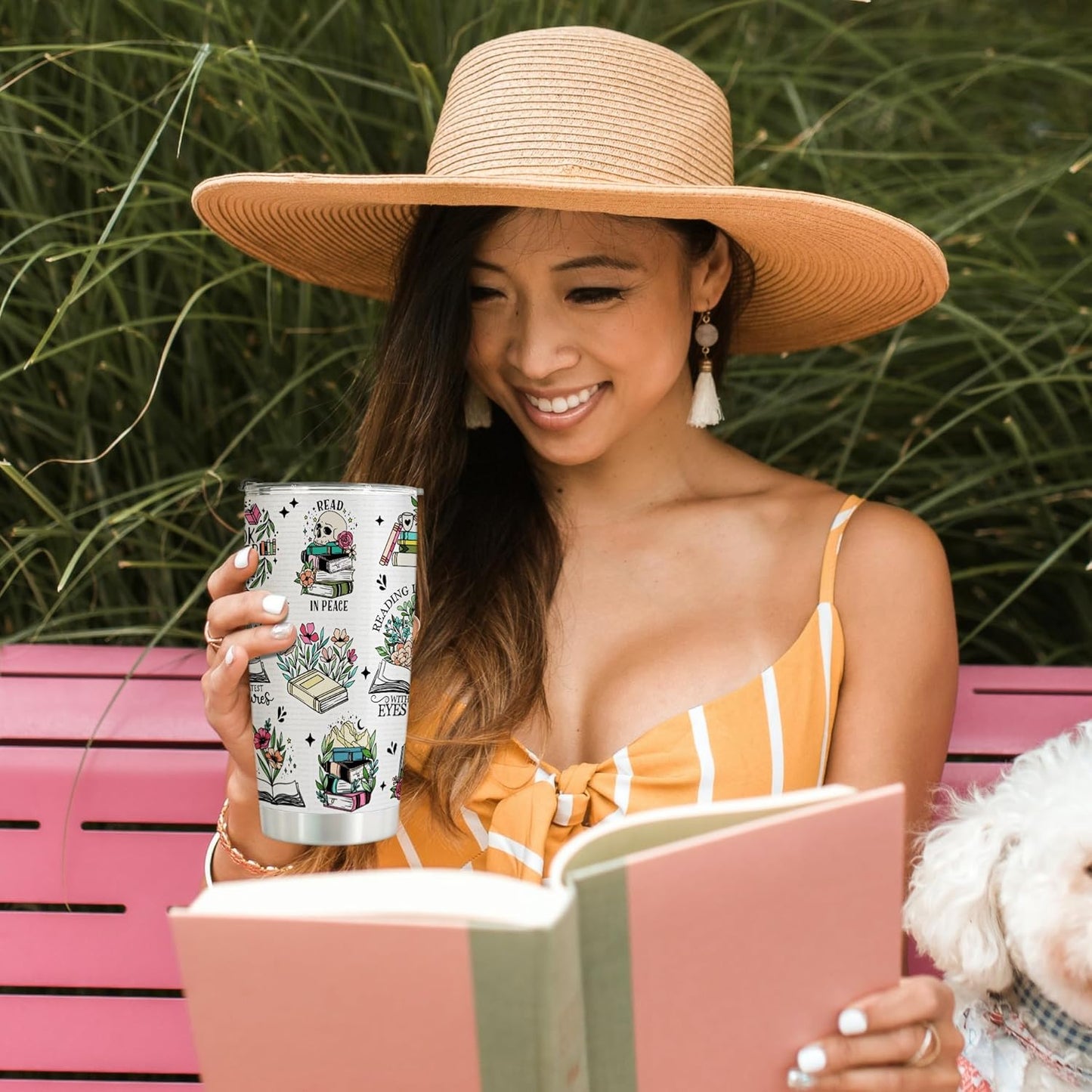 Book Lover Gifts for Women - Reading Tumbler Bookaholic Tumbler Gift for Her - Gift for Book worm - Tumbler for Book Nerd - Travel Tumbler 20oz