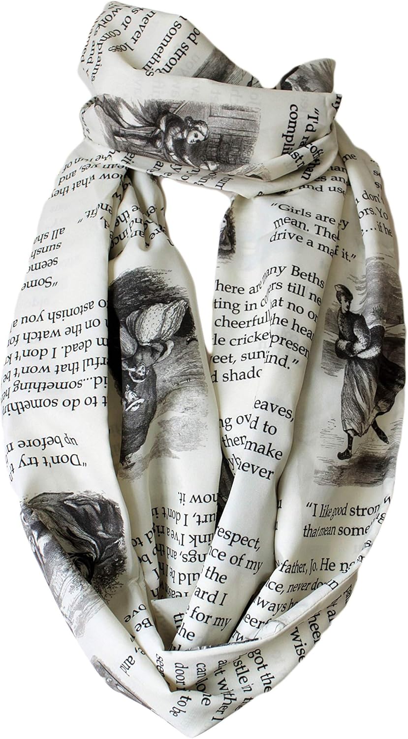 Etwoa Louisa May Alcott Little Women Book Infinity Scarf Circle Loop Scarf