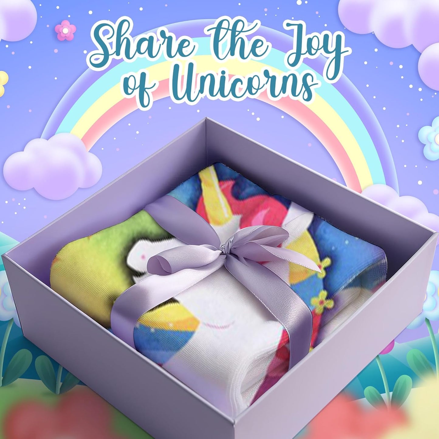 Forest & Twelfth Plush Unicorn Blanket - 50” x 60” Soft Cozy Fleece Throw Blanket for Girls & Kids, Magical Unicorn-Themed Baby Blanket, Birthday, Room Décor or Christmas Blanket