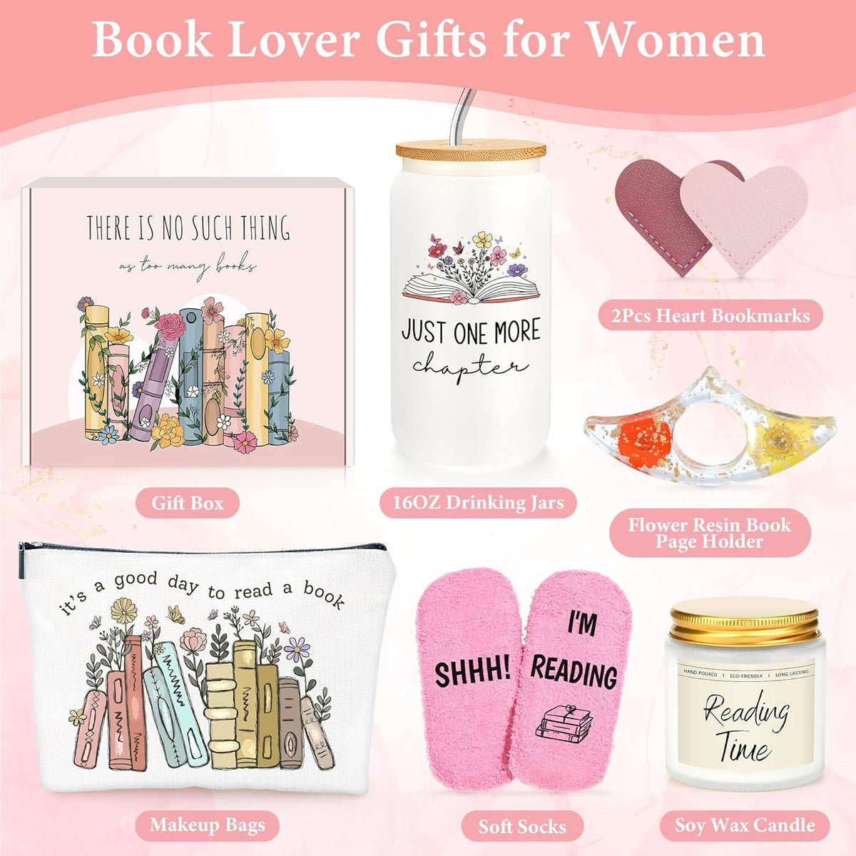 Book Lover Gifts for Women Bookish Gifts for Readers Book Accessories for Reading Lovers Bookish Items Themed Presents Librarian Gift for Readers Cool Bookworm Gift for Reading Lovers