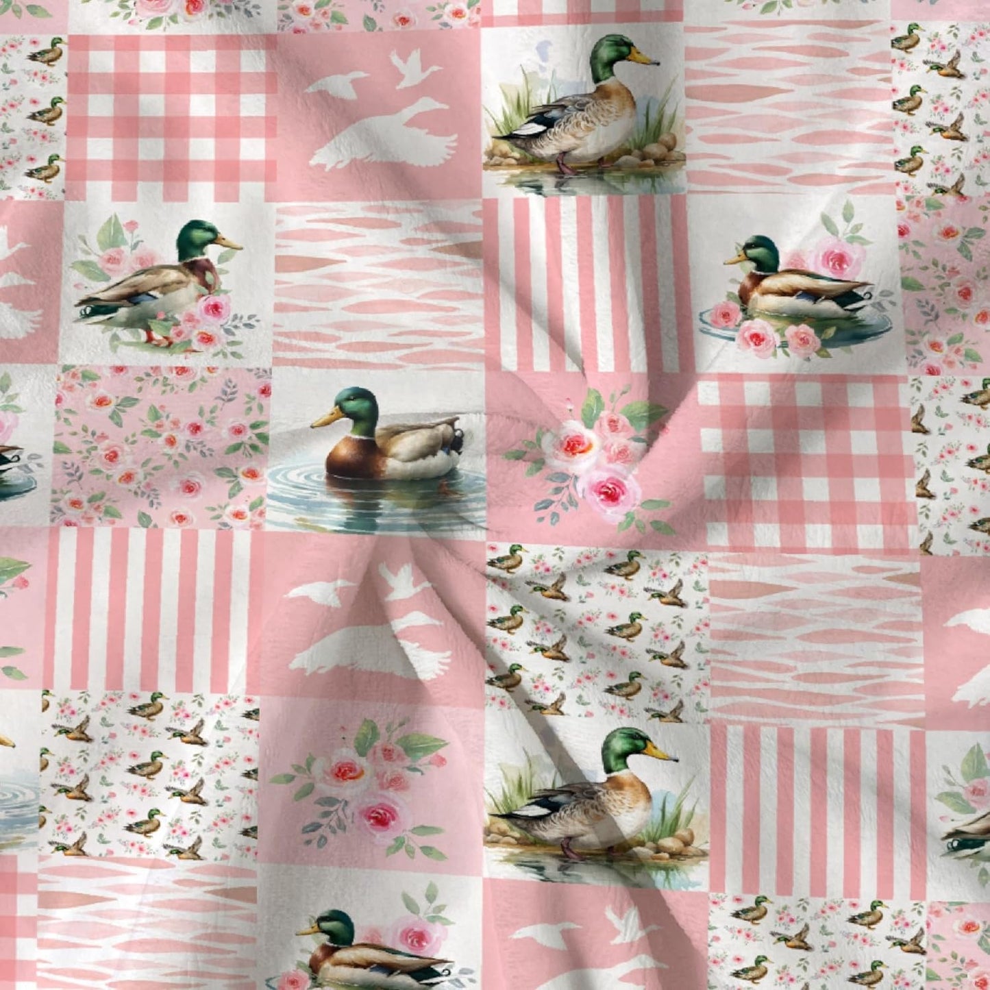 Mallard Duck Blanket, Wild Animal Duck Pattern Throw Soft Fuzzy Flannel Blanket for Bed Couch Sofa Home Decor 50"x40" for Child