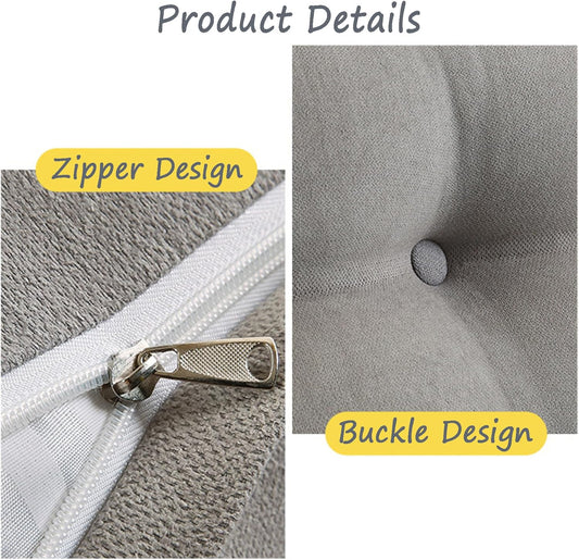 Beige Headboard Lumbar Pillow for Bay Window & Sofa, 60x50x20cm Back Support Cushion, Ideal Bed Headrest & Tatami Backrest for Bedroom Comfort (Blue1 100 * 50 * 20cm)