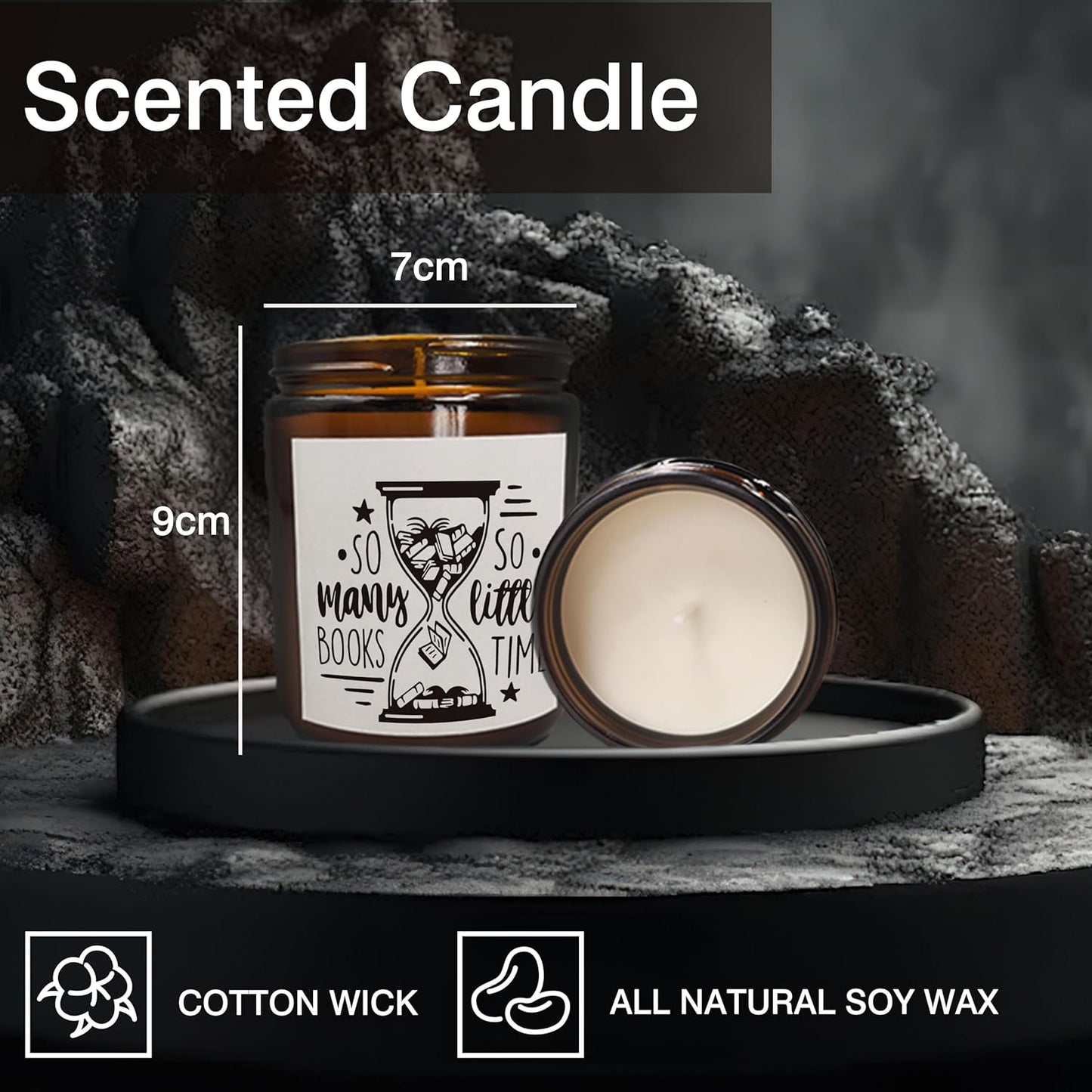 Mancheng-zi So Many Books So Little Time Scented Candles, Book Lovers' Gifts