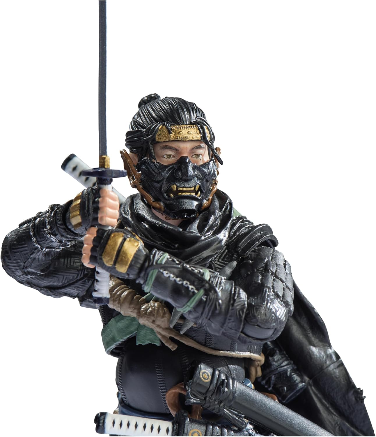 PlayStation, Ghost of Tsushima, 6” Jin Sakai Samurai Action Figure & 2 Accessories, The Shapes Collection, for PS5 Fans & Collectors Ages 17+