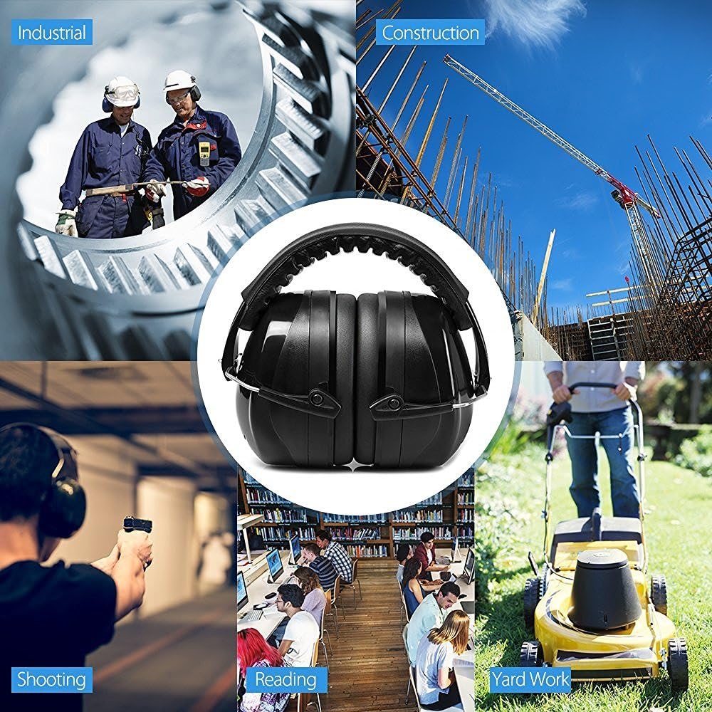 G & F Products Safety Ear Muffs 2 Pack, 34dB NRR Hearing Protection with Adjustable Headband for Shooting, Work & Kids