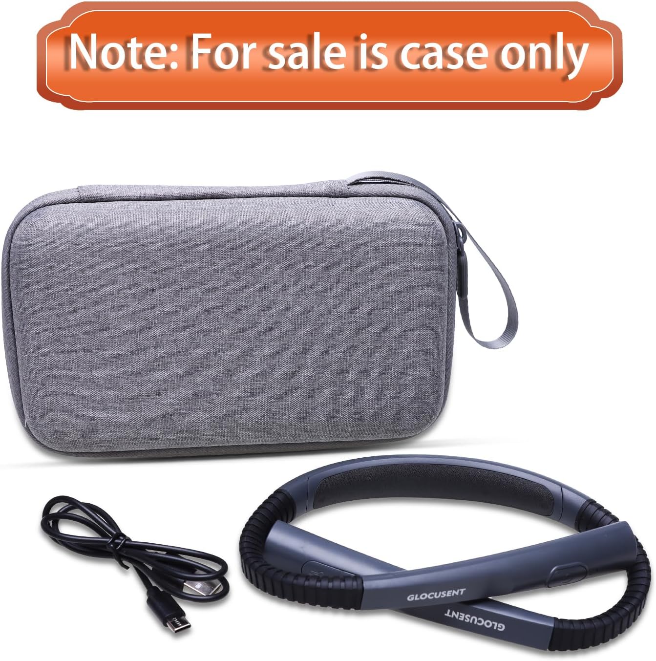 LTGEM Neck Light Case Compatible with Glocusent/Gritin/EastPin/Vekkia/Enclize/NIVAVA/LUXJET Neck Reading Light Cases, Book Light for Reading in Bed Cases,Grey (Case Only)