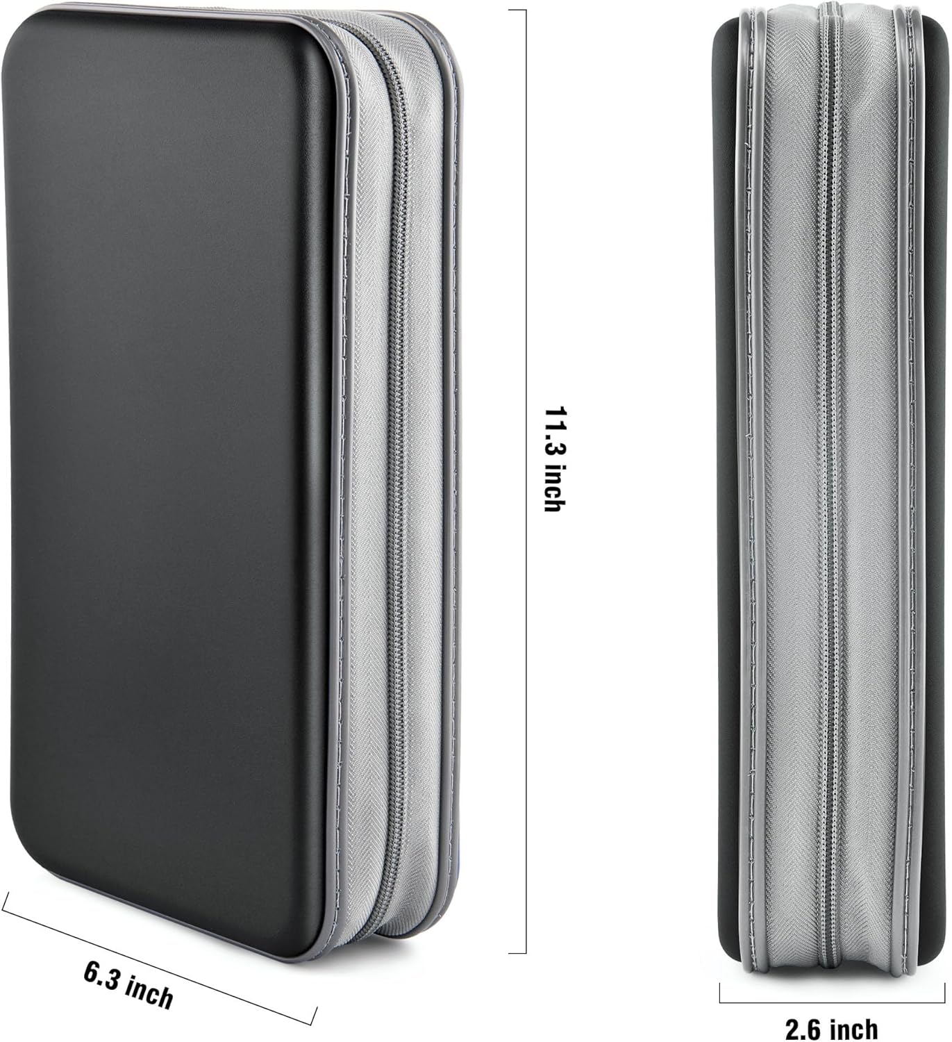 DVD Case, CD Case Holder Wallet Binder 96 Capacity CD/DVD Cases Storage Holder Binder Organizer Wallet Book for Car Home Travel (Black)