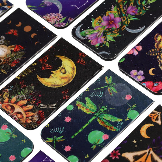 30 Pcs Magnetic Bookmarks,Tarot Magnetic Bookmarks for Book Lovers Women Men, Gifts for Christmas Reading Lovers, Magnet Bookmark Clips for Teachers Students(3.94 x 1.18 in)