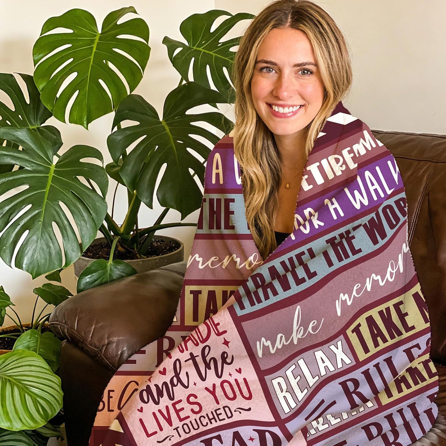 Retirement Gift for Woman Men Flannel Throw Blanket, Retired Gifts Ideas for Coworkers Friends, Goodbye Farewell Present for Mom Teacher Nurse, Happy Retirement Party Decor Blanket 50'' x 60''