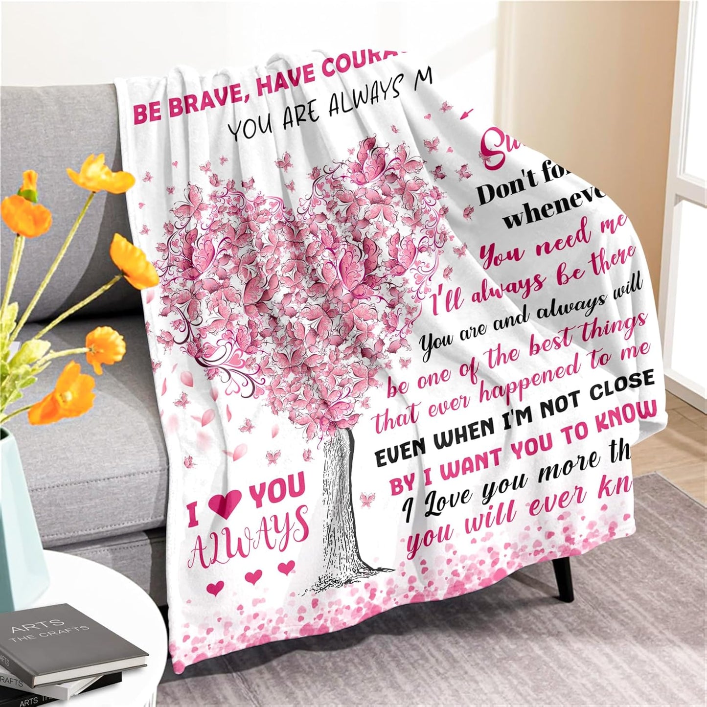 Easter Gifts for Kids - Granddaughter Gifts from Grandma Grandpa - Mothers Day Birthday & Graduation Gift for Granddaughter - Easter Basket Stuffers - to My Granddaughter's Blanket 60"x80"