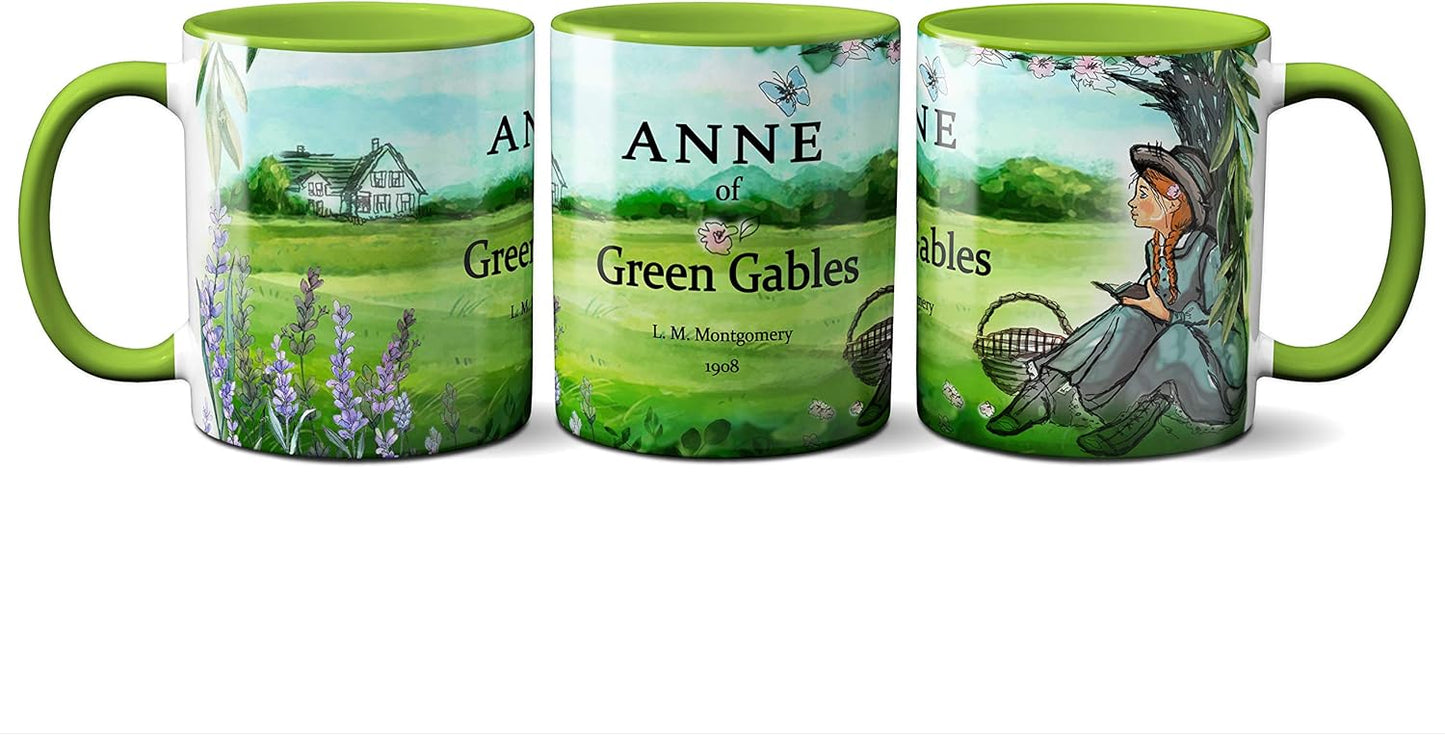 Anne of Green Gables by Lucy Maud Montgomery Coffee Mug With Book Design, Literature Lover Gift