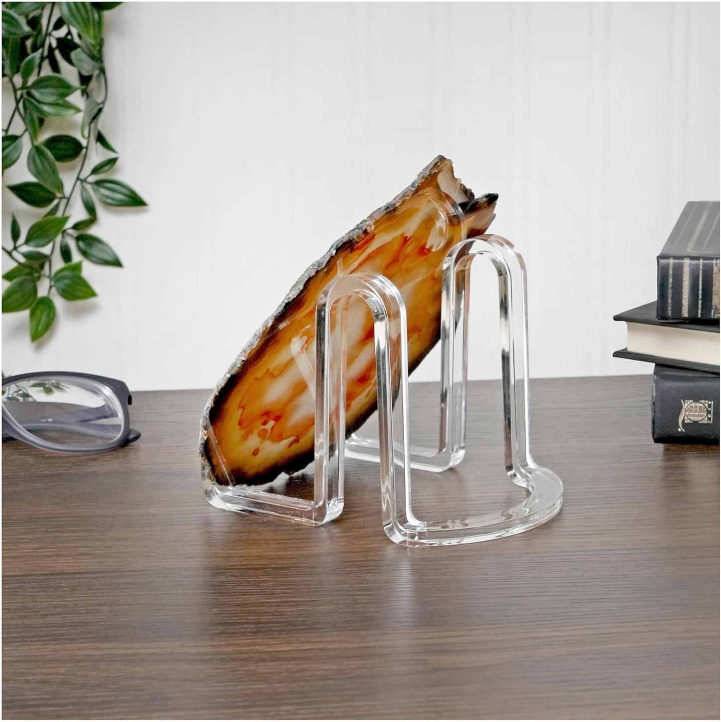 Plymor Clear Acrylic Ribbon-Style Display Easel, 3.75" H x 3.875" W x 5" D