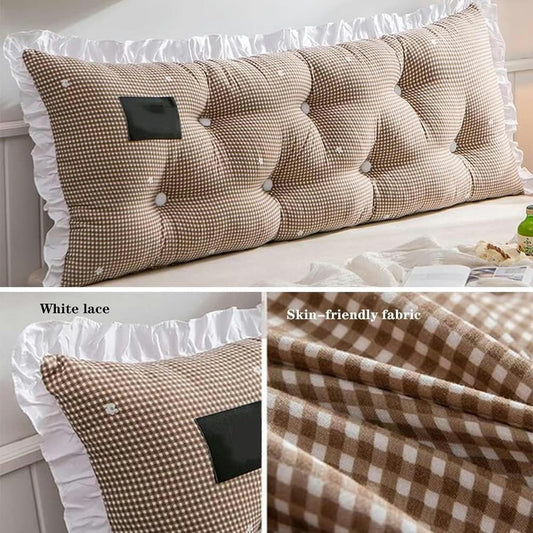 Reading Bed Rest Pillow Large Bolster Cushion Headboard Backrest Wedge Pillow Neck Lumbar Support for Dorm Room Daybed Full Size with Removable Cover