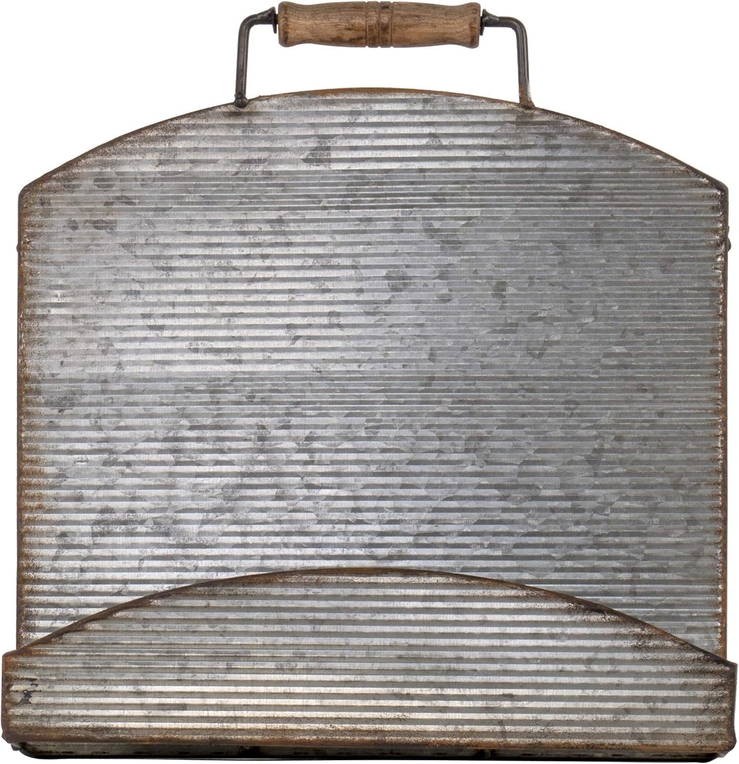 Red Co. 11” x 11” Corrugated Metal Cookbook Display Stand & Recipe Holder with Handle