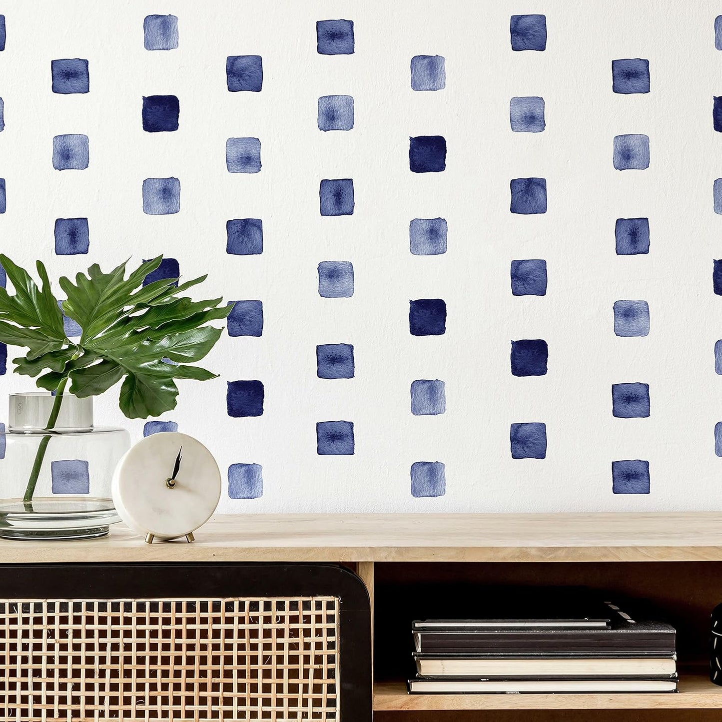 RoomMates RMK4885SCS Blue Watercolor Blocks Peel and Stick Wall Decals
