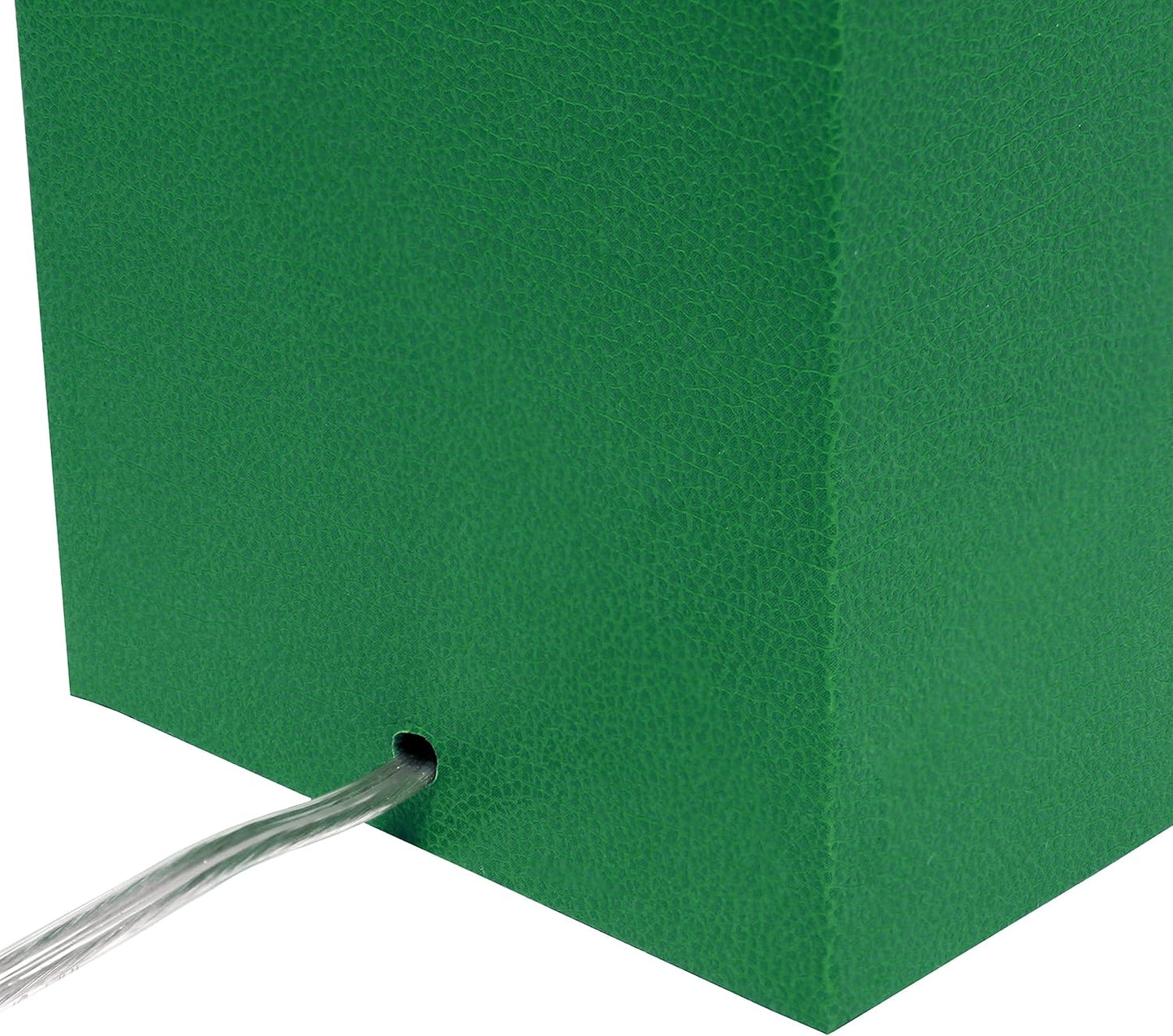 Elegant Designs LT1151-GRN Contemporary Faux Leather Encased Table Lamp for Living Room, Bedroom, Study, Office, Entryway, Reading Nook, Green