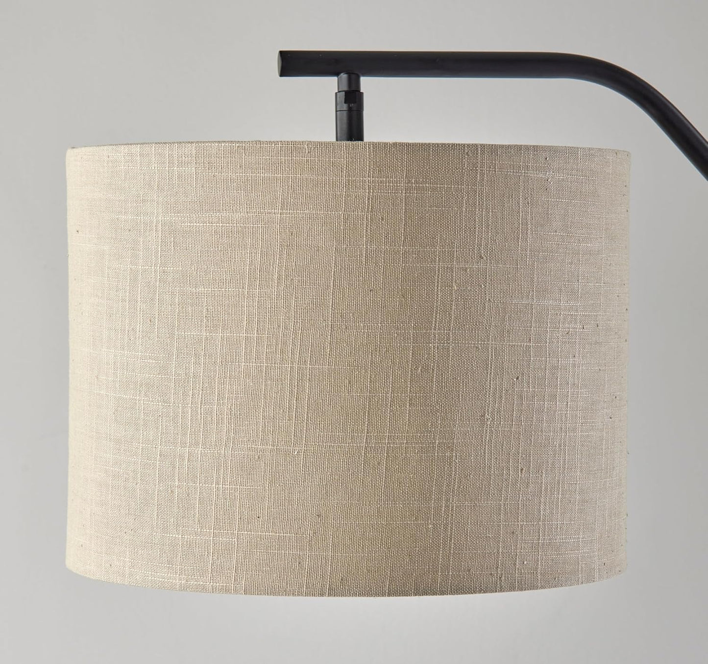 Adesso Black Lamp with Light Brown Shade – Adjustable Arm, 3-Way Switch, Accent Lighting for Bedroom, Living Room, or Home Office, 60” Tall