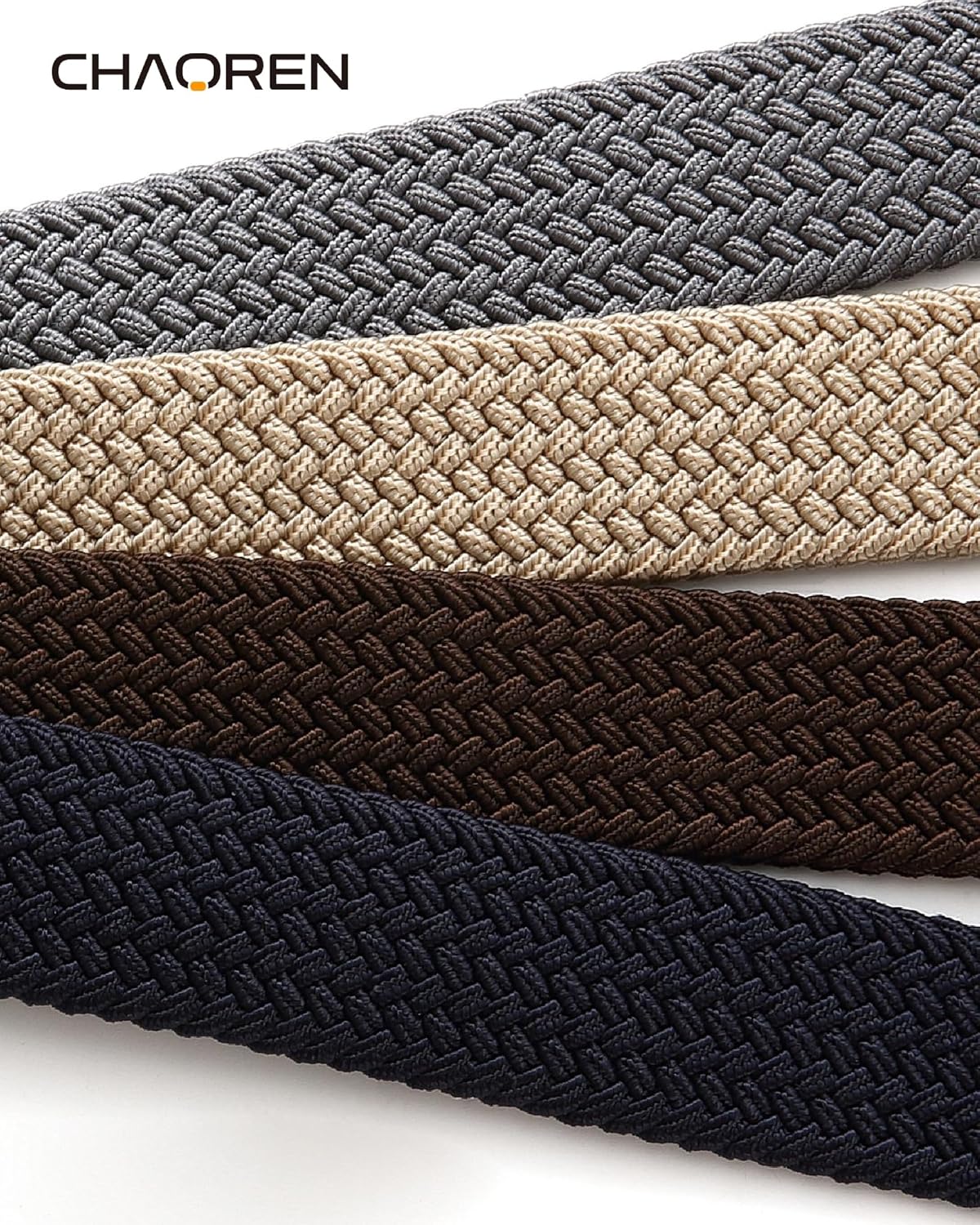 CHAOREN Mens Belt - Braided Stretch Golf Belt for Men 1 3/8"- Gift for Golf Pants Casual Shorts Jeans