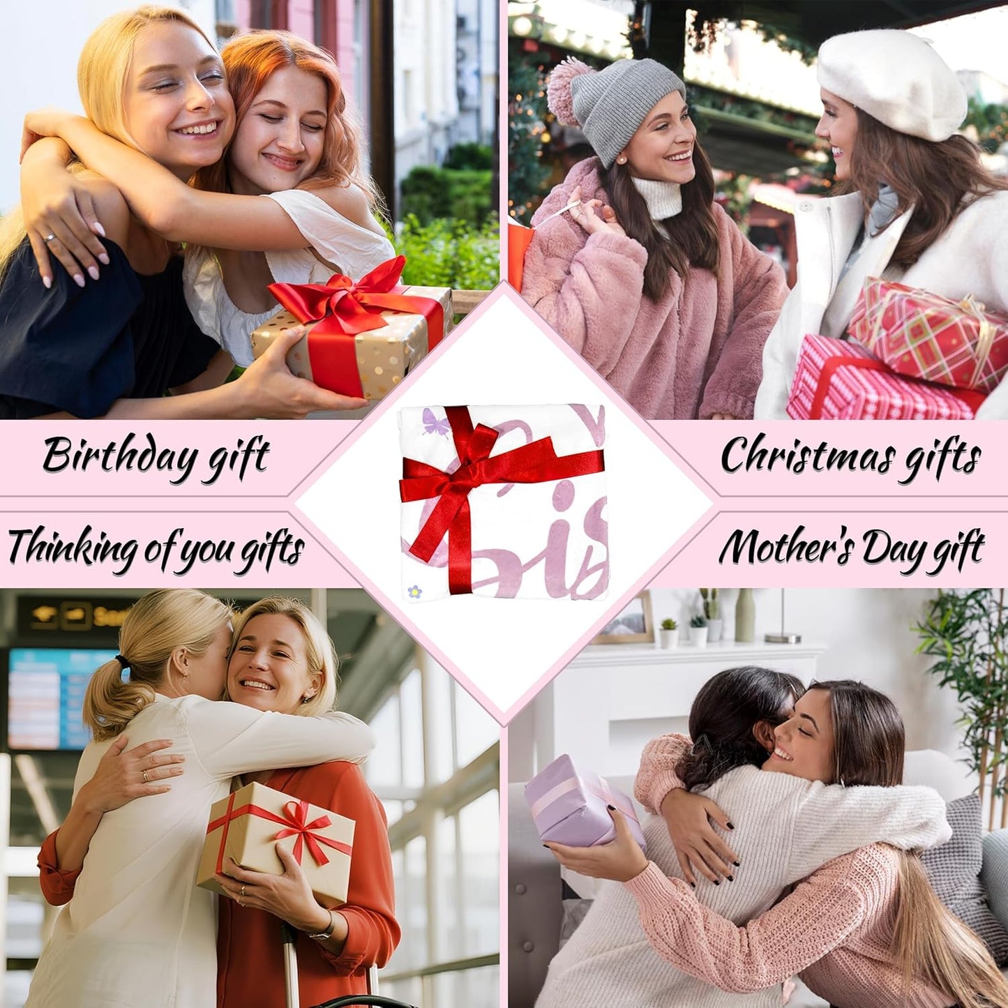 Sister Gifts Blanket, Happy Sister Birthday Gifts Ideas, Best Sisters Ever Gifts for Women, Mother's Day Graduation Birthday Gifts for Sisters Throw Blanket 60"X50"