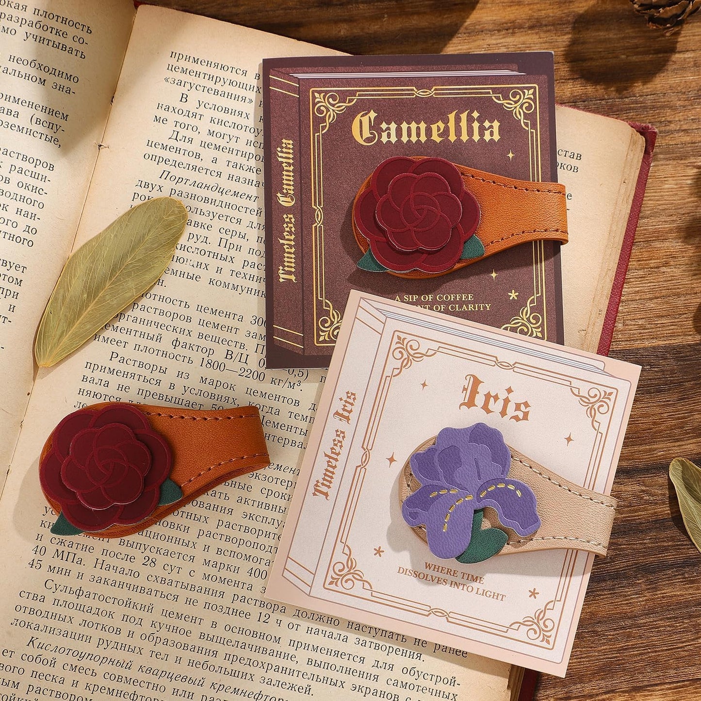 2PCS Leather Magnetic Bookmarks for Women, Personalized Leather Bookmark, PU Magnet Bookmark Clips Book Holder