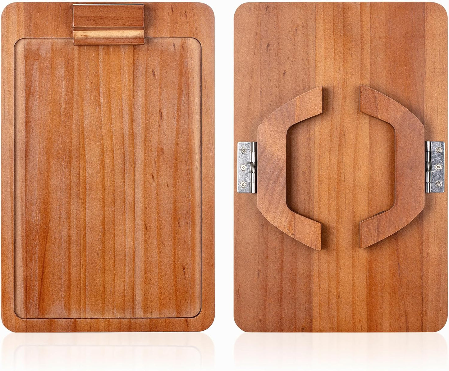 BAMBOO LAND- Couch Arm Tray, Wooden Folding Couch Armrest Table, Rectangular Clip-On Sofa Arm Tray with 360° Rotating Phone Holder