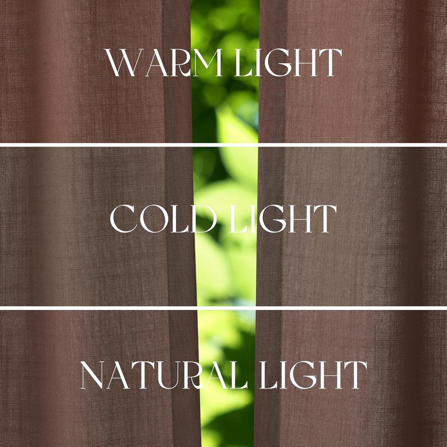 Coffee Linen Curtains 84 inch Length 2 Panels Set Modern Farmhouse Living Room Drapes Light Filtering Rod Pocket Back Tab Filtering Privacy Semi Sheer Curtain 84 inches Long