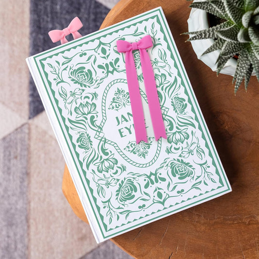 Genuine Fred Page Ties Bow Bookmarks, Set of Two, Pink, Flexible Silicone, Fun Stocking Stuffer, Gift for Book Lovers, Teachers, Back to School Coquette Aesthetic