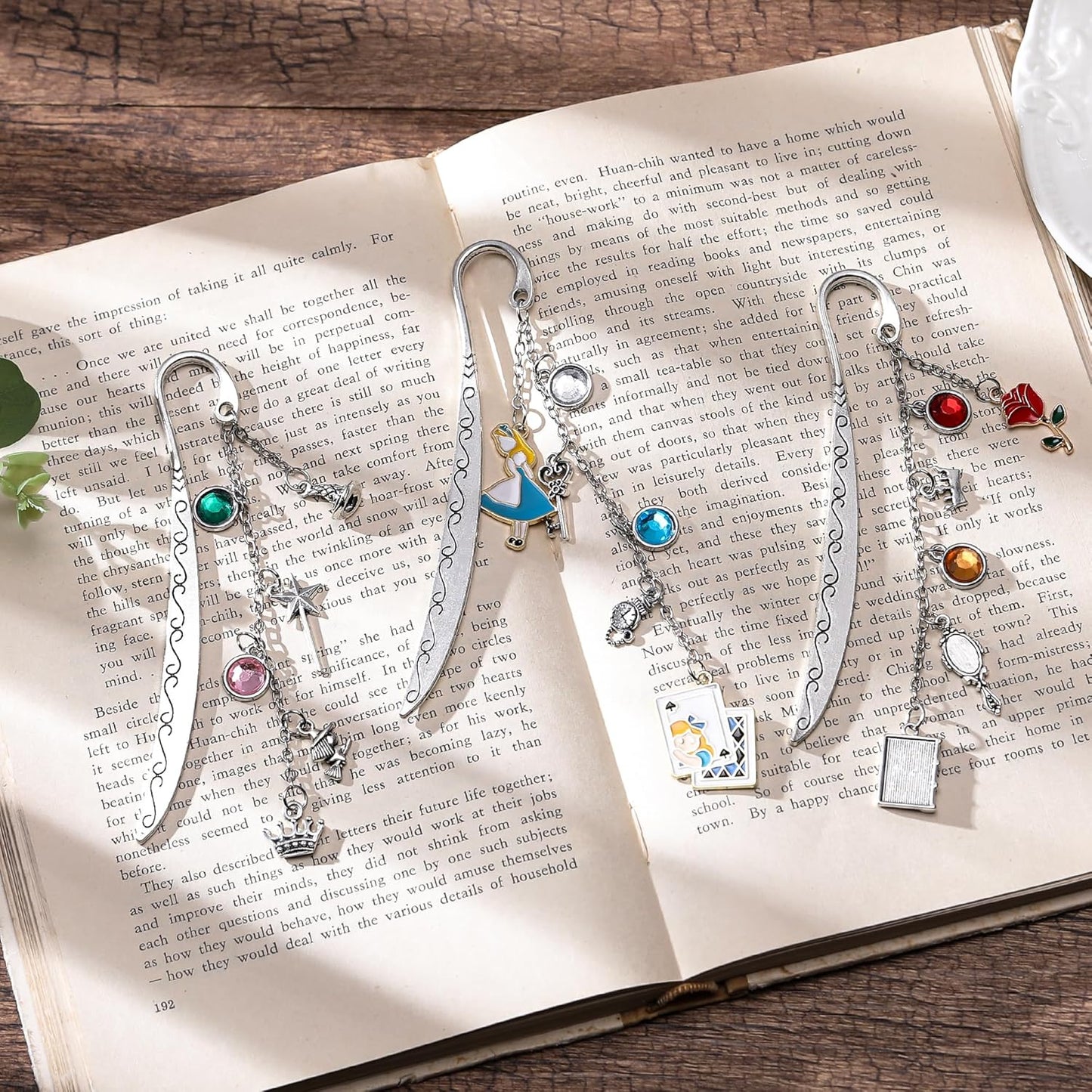 Fantasy Bookmark Gifts for Girls - Charm Metal Book Marks for Women Cute Unique Aesthetic Page Makers for Reading Lovers Novel Fans Readers Bookish Students Teachers Birthday School Office