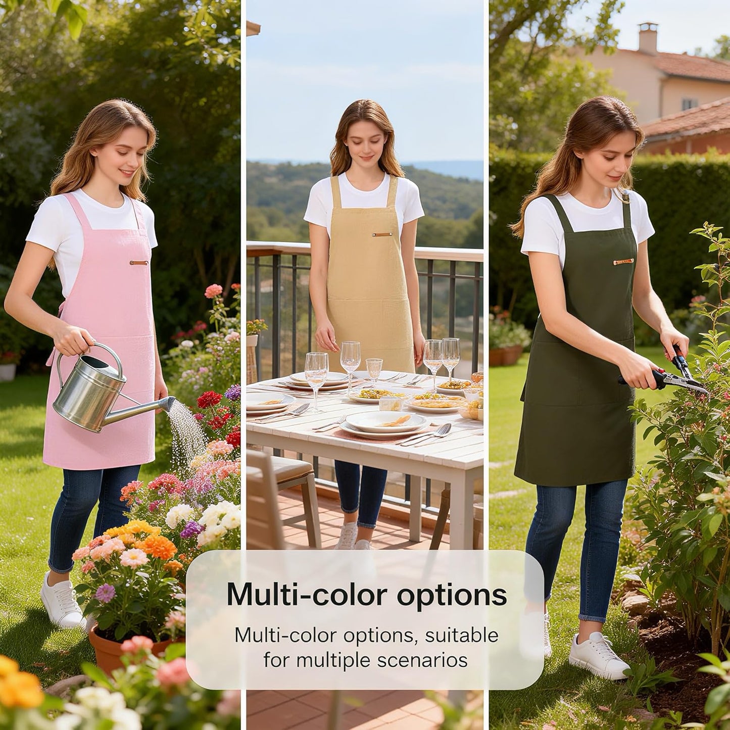 Waterproof Multi - Use Aprons with Pockets for Men and Women - Ideal for Cooking, Gardening & Serving