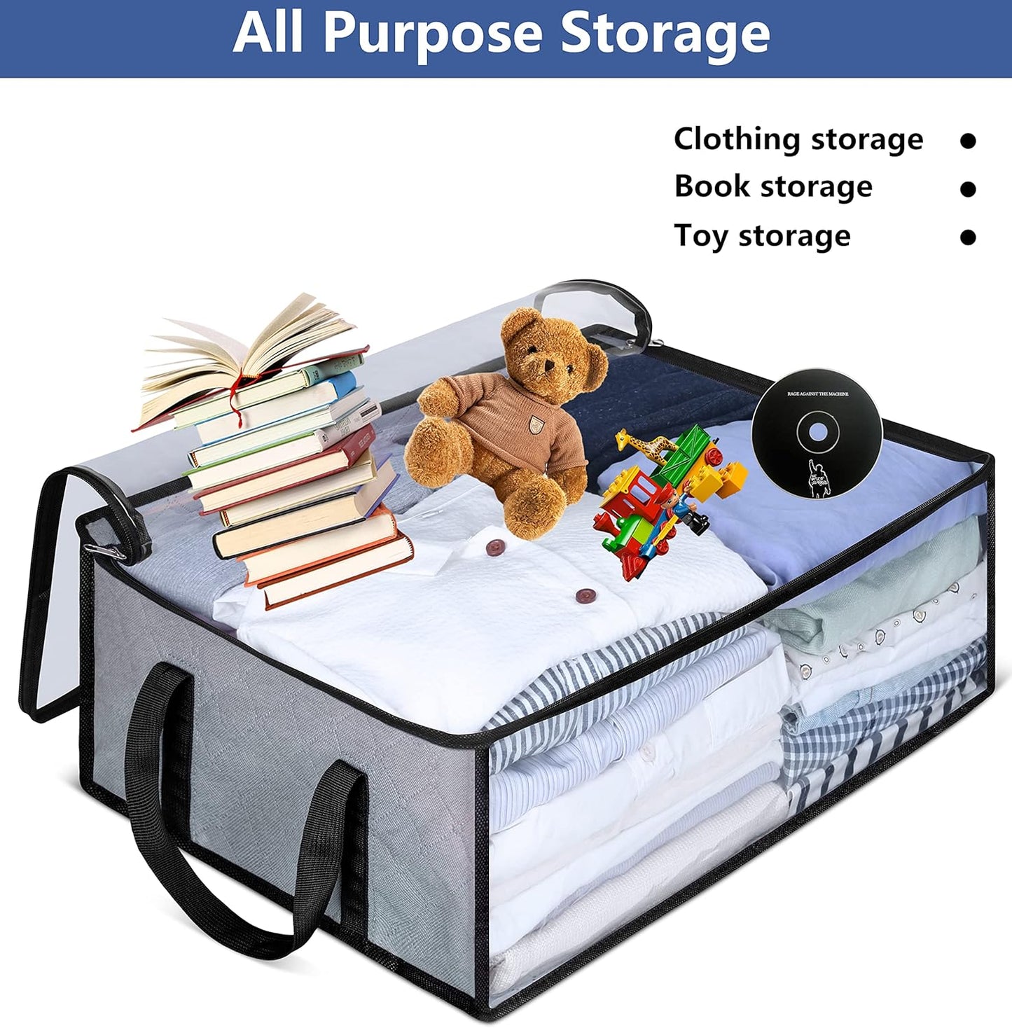 AOODA Hat Storage for Baseball Caps, Large Holds up to 40 Caps Wide Hat Organizer for Closet Snapback Holder, Grey