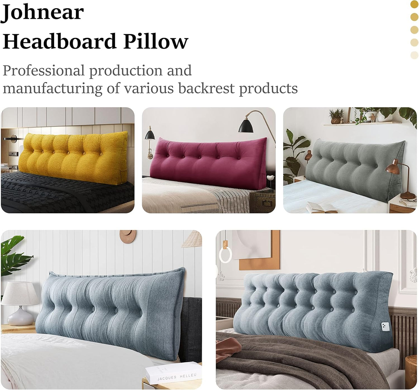 Wedge Headboard Large Bolster Pillow Reading Pillows for Sitting in Bed Adult, Velvet Triangular Cushion Backrest Lumbar Back Support Upholstered Daybed Sit Up Book Pillows(Camel, King)