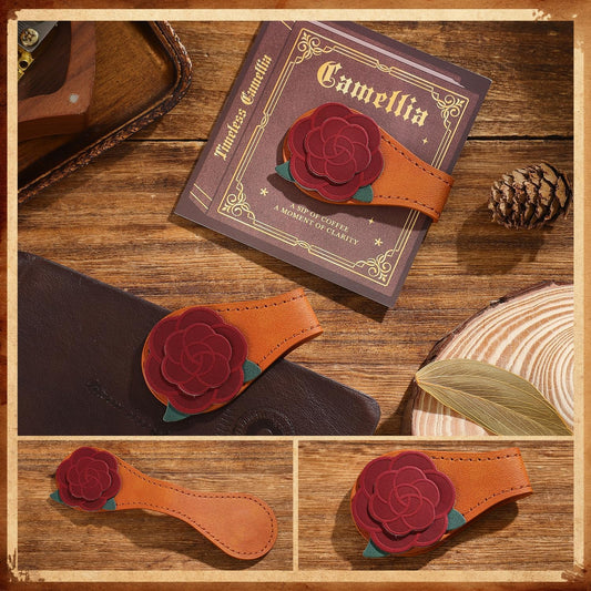 2PCS Leather Magnetic Bookmarks for Women, Personalized Leather Bookmark, PU Magnet Bookmark Clips Book Holder