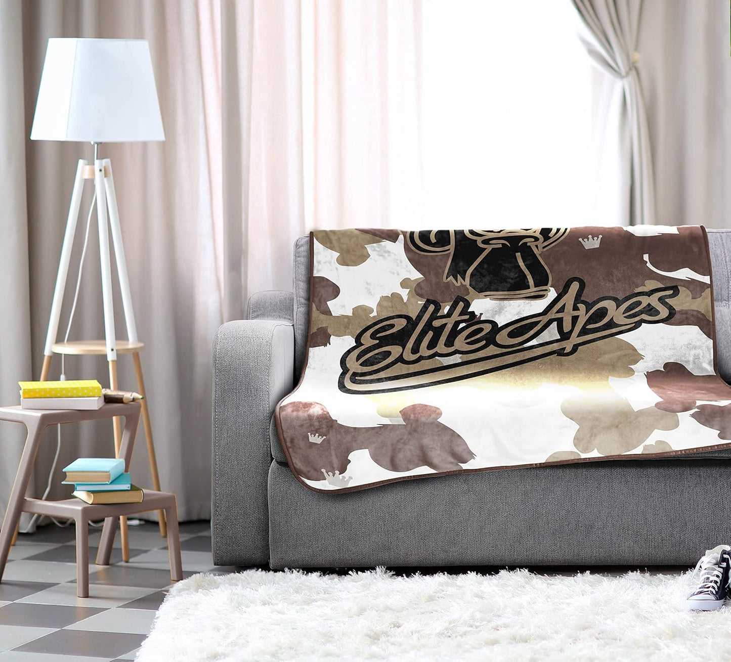 Jay Franco Elite Apes Urban Vibes Plush Throw Blanket -Measures 46 x 60 Inches - Fade Resistant Super Soft Fleece
