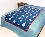 Peanuts Snoopy and Woodstock Astronauts in Space Flannel Fleece Throw Blanket | Soft Cover for Sofa, Bed | 45 x 60 Inches
