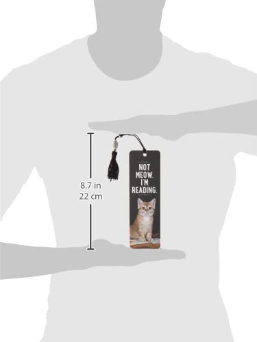 Not Meow, I'm Reading Beaded Bookmark, Cardstock