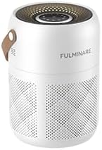 FULMINARE Air Purifiers for Home Bedroom H13 True HEPA Air Purifier, 3 Speeds, Timer, Quiet Air Cleaner With Night Light, Portable Small Desk Air Purifier for Smoke, Kitchen, Office, White