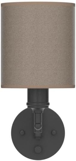 CADUKE Wall Lamps Plug in, Swing Arm Wall Sconce Set of 2 with Light Brown Lampshade, Modern Bedroom Wall Lights Fixtures, Bedside Wall Reading Lights