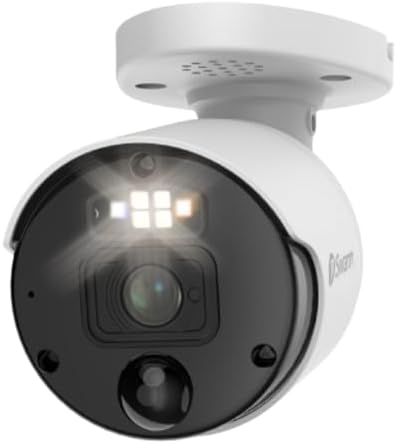 Swann Home Security Camera, POE Cat5e NVR 4K HD Video, Indoor Outdoor Wired Surveillance CCTV, Color Night Vision, Heat Motion Detection, Flashing LED Lights, Advanced Analytics in Each Cam, 900BE
