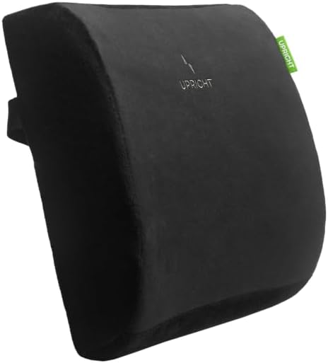 Upright GO Ergonomic Lumbar Support Pillow | Gel Memory Foam Back Cushion for Office Chair