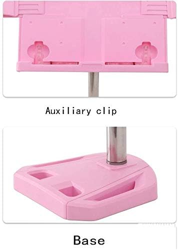 Book Holder Angle Adjustment Adjustable Height Portable Cookbook/Music/Magazine/Document Stand Holder -(4 Colours) (Colour: Gray) (Green)