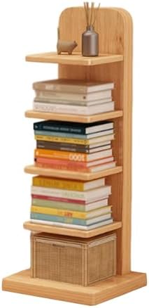 5/9-Tier Vertical Book Tower, Tall Narrow Floating Bookshelf, Modern Home Office Storage & Display Organizer, Space-Saving Design for Books & Decor