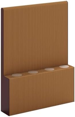 Room Dividers Panels,Panel Screens Indoor Screen Partition with Storage Shelves,Folding Room Divider,Office Partition Paper Panel Privacy Screen,Sturdy,Brown,400~500X35X240Cm