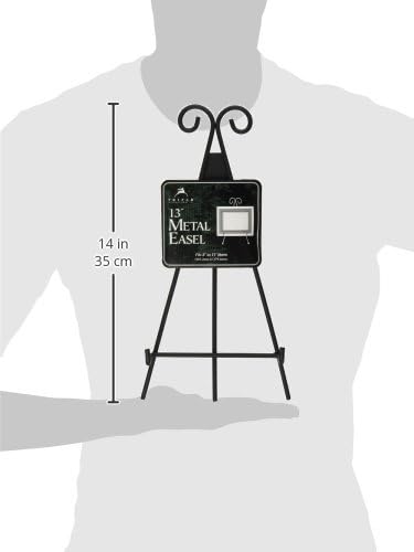 TRIPAR International Black Straight Easel Large - 13" | Perfect for Books, Plates, Photos & More | Lightweight Display Holder |
