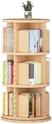 360° Rotating Kids Bookshelf Tower - Space-Saving Round Bookcase for Bedroom, Living Room & Study - Ideal Storage Solution for Small Spaces, A5 Size