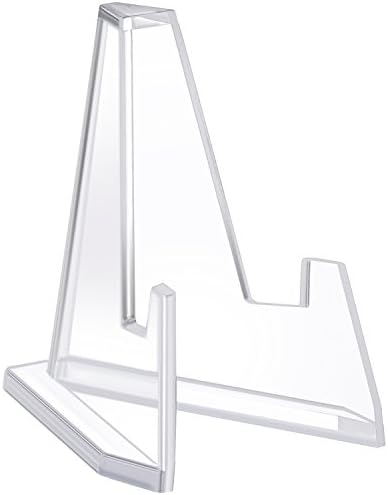 Boao 12 Packs Thick Acrylic Card Display Stand, 2.24" Mini Easel Stands for Psa Graded Cards, Baseball Sports Trading Cards, Challenge Coins & Photo Display, Premium Collectible Holder(Clear)