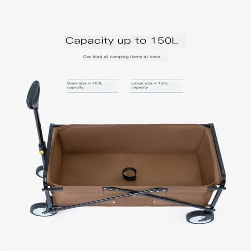 Portable Camping Cart,Outdoor Beach Trolley Cart Folding Storage Camping Trailer for Picnics and Camping Gatherings