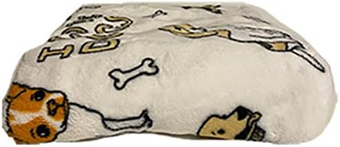 BBO JustHome Fun Print Soft Cozy Lightweight 50 x 60 Fleece Throw Blanket (I Love Dogs)