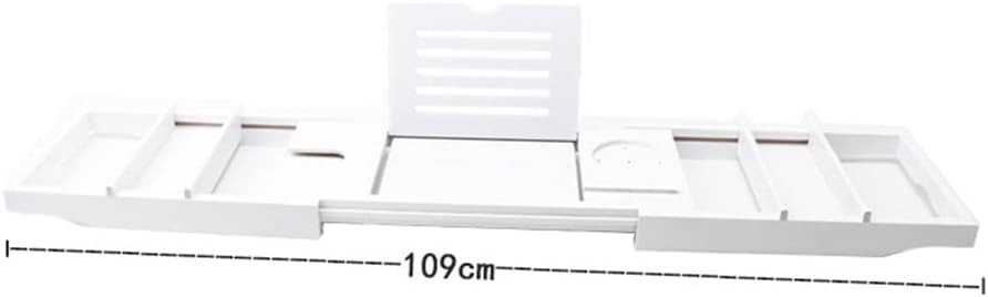 Extendable Bathtub Tray Hanging Wine Tablet Holder Non Slip Reading Rack Bath Tub Shelf