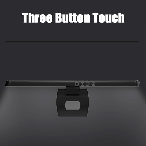 Curved Monitor Light Bar for Curved Monitor, Computer Monitor Lamp Bar with 3 Color Temperature Modes Stepless Dimming, Touch Control Computer Screen Lamp, for Work and Office