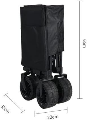 Portable Camping Cart,Outdoor Foldable Beach Trolley Cart with Storage Portable Camping Picnic Cart for Gatherings and Events (White)